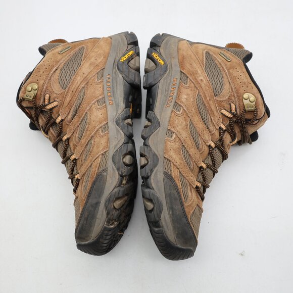 Merrell Moab 3 Mid Vibram Waterproof Boots Men’s Size 10 Brown Leather J035839 - Picture 8 of 9